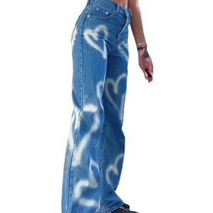 Trendy Baggy Heart Jeans